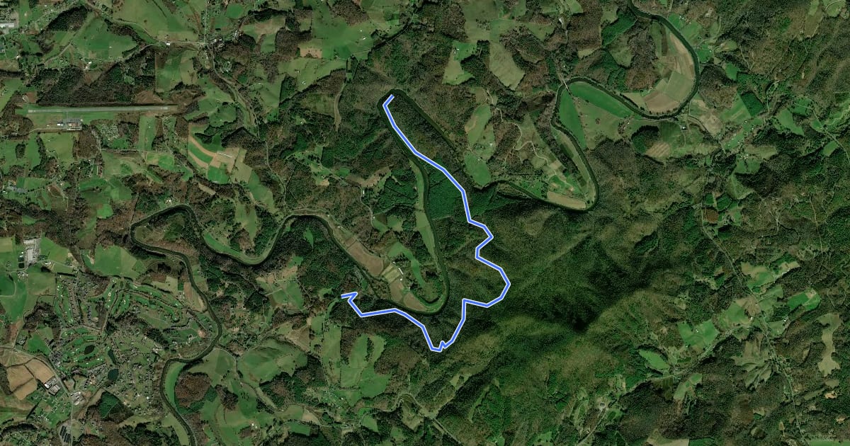 Маршрут Riverbend Trail на спутниковом снимке