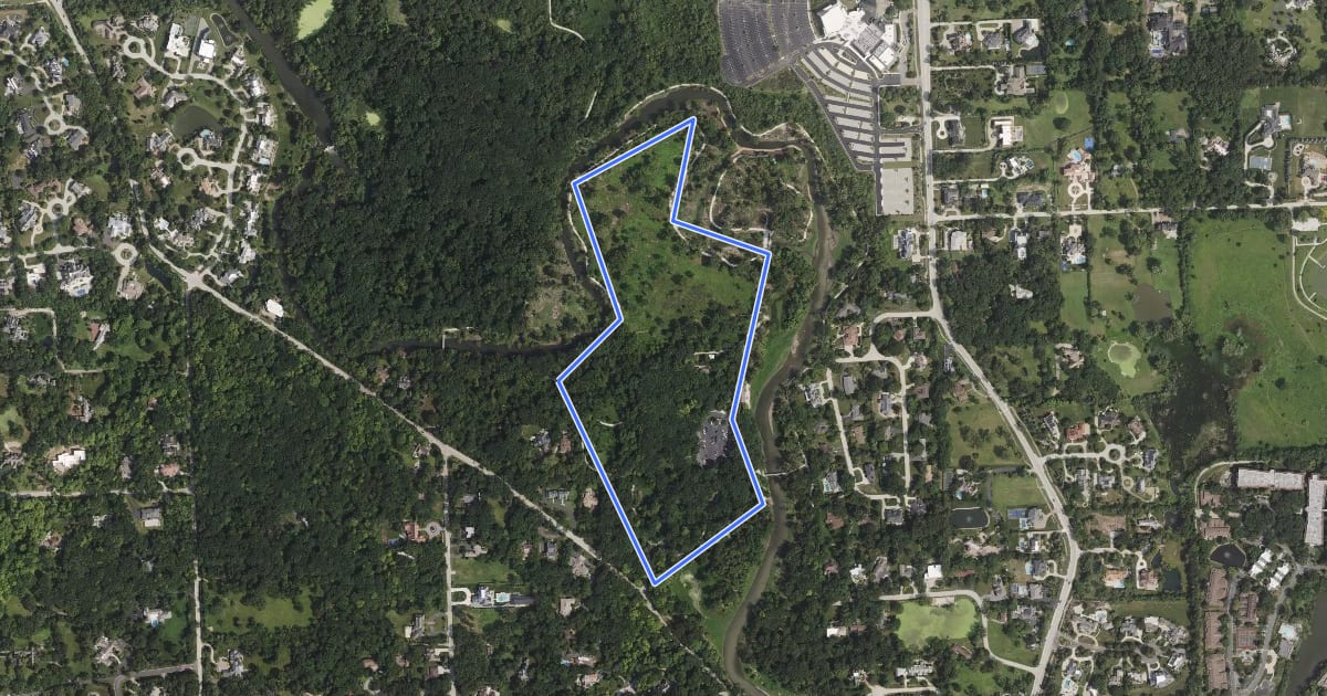 Маршрут Riverbend Trail на спутниковом снимке
