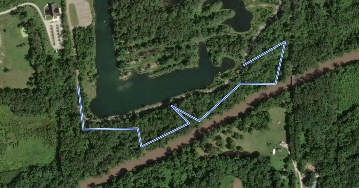 Маршрут Riverside Trail на спутниковом снимке