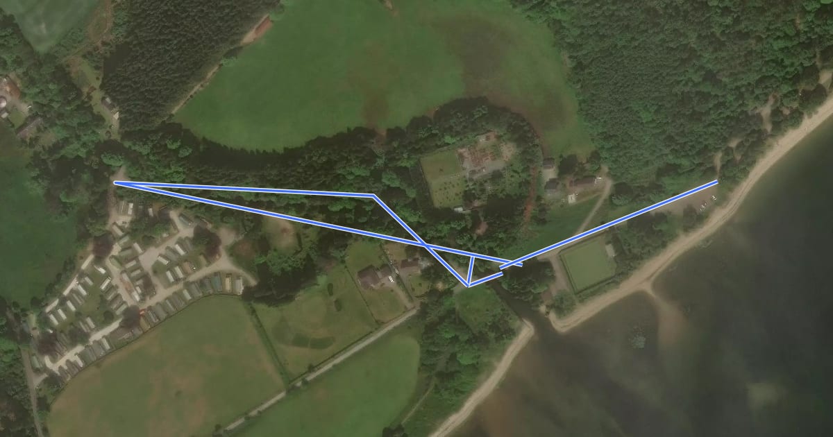 Маршрут Riverside Trail на спутниковом снимке