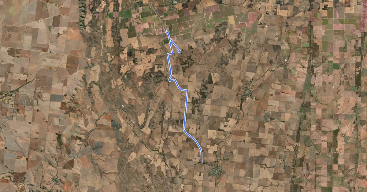 Маршрут Riverton Auburn Link Trail на спутниковом снимке