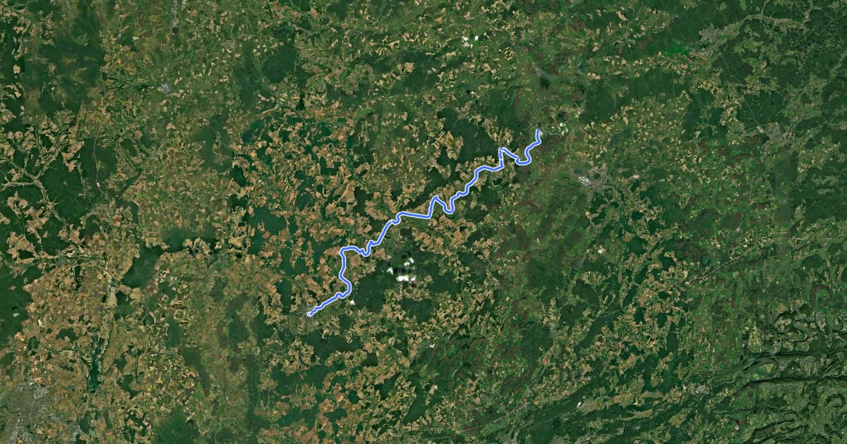 Маршрут Rives de Saône на спутниковом снимке