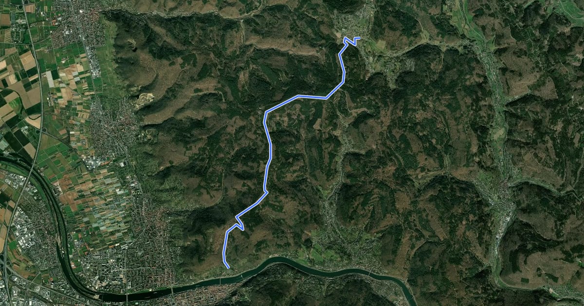 Маршрут Rizal Historic Trail на спутниковом снимке