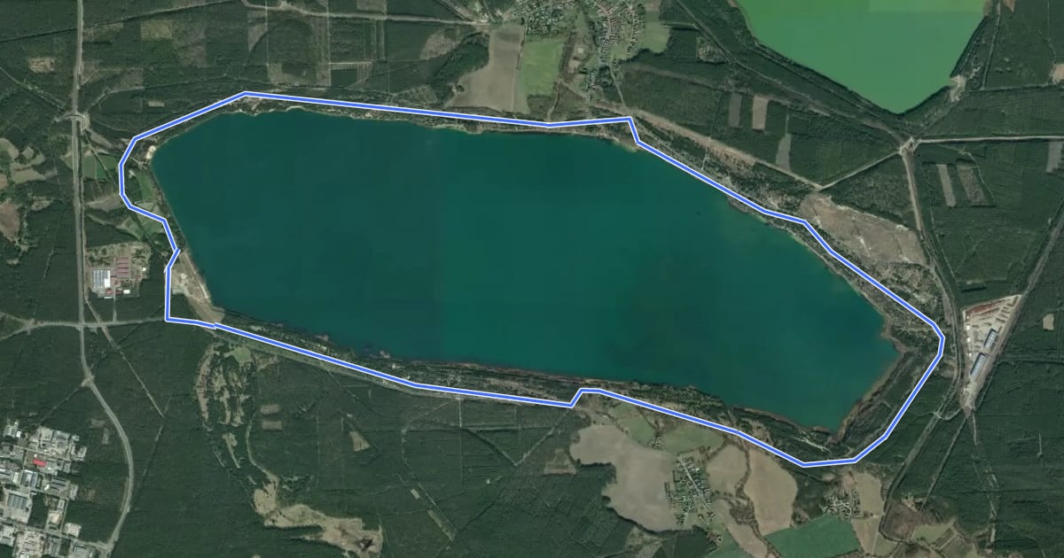 Маршрут RK 4 Scheibe See на спутниковом снимке