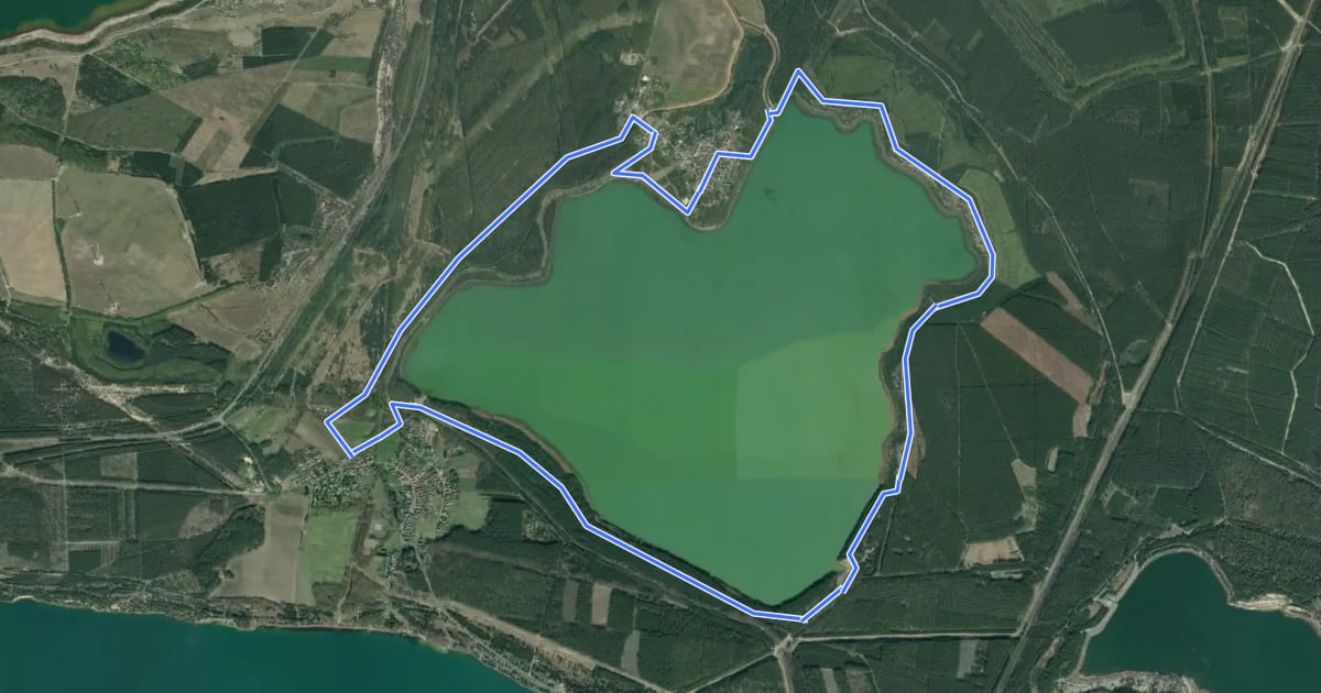 Маршрут RK 5 Bernsteinsee на спутниковом снимке