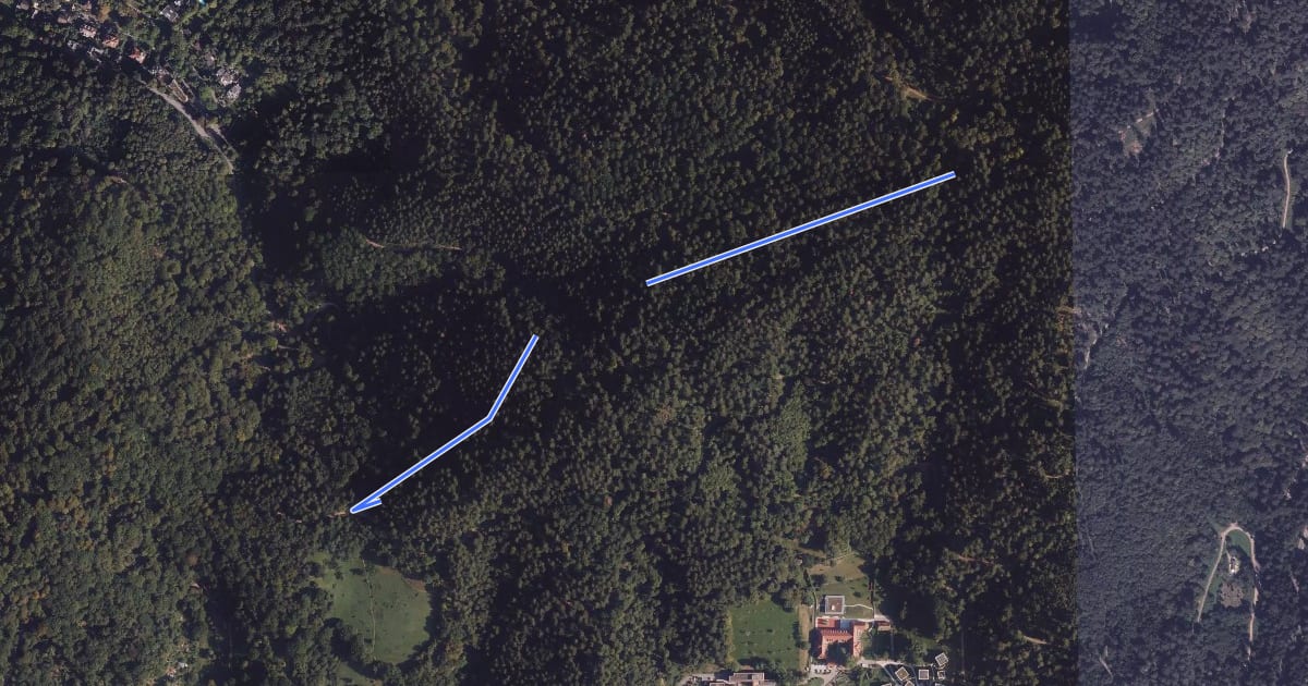 Маршрут Roßkopfhaldenweg - Sieben Linden на спутниковом снимке