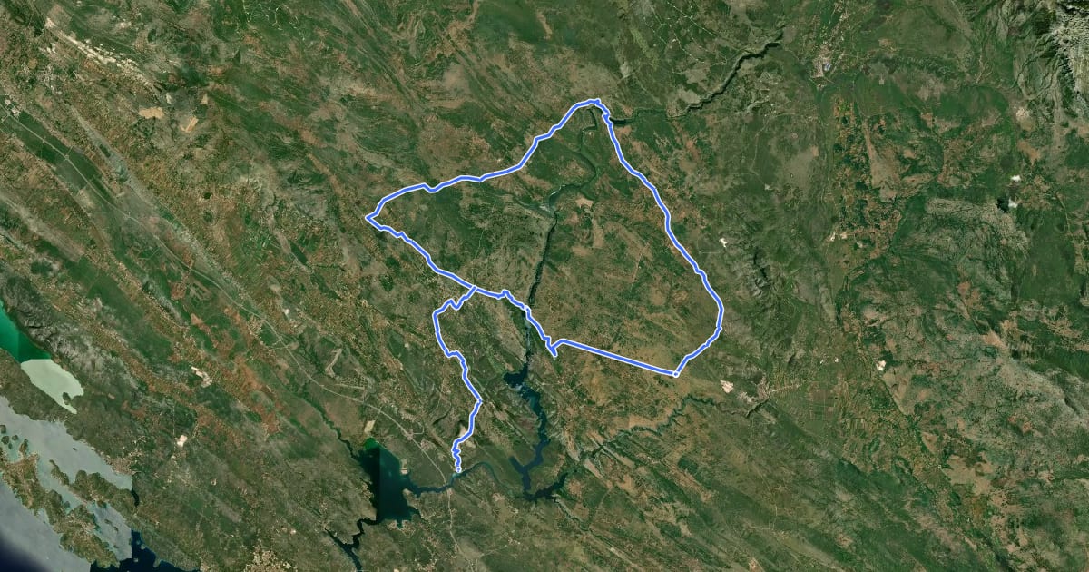 Маршрут Road 2: Kraljevska ruta на спутниковом снимке