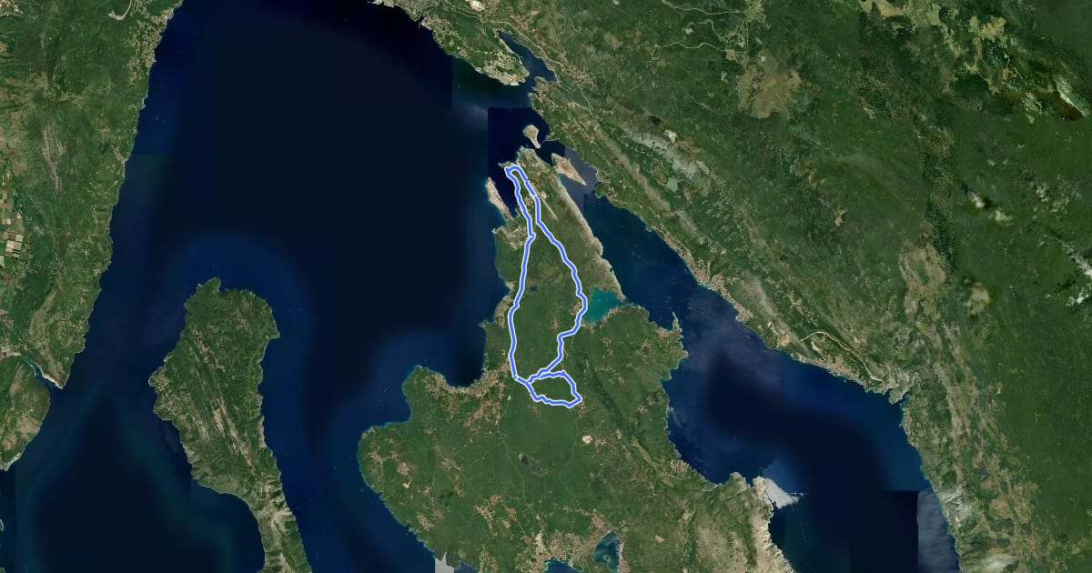 Маршрут ROAD 55 на спутниковом снимке