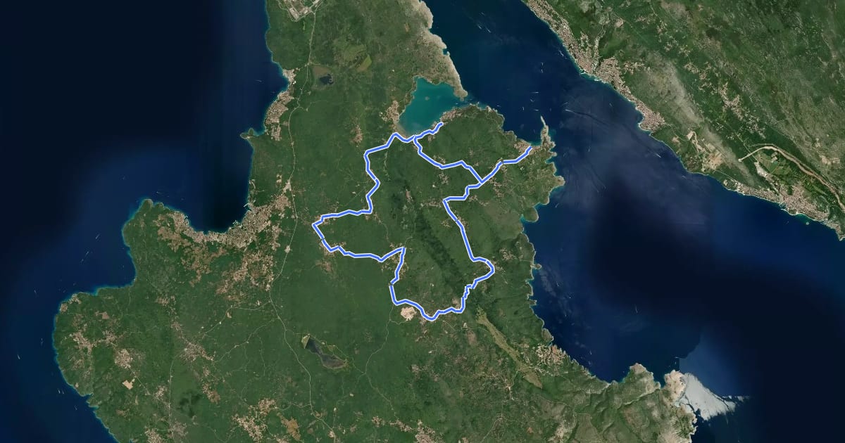 Маршрут ROAD 57 на спутниковом снимке