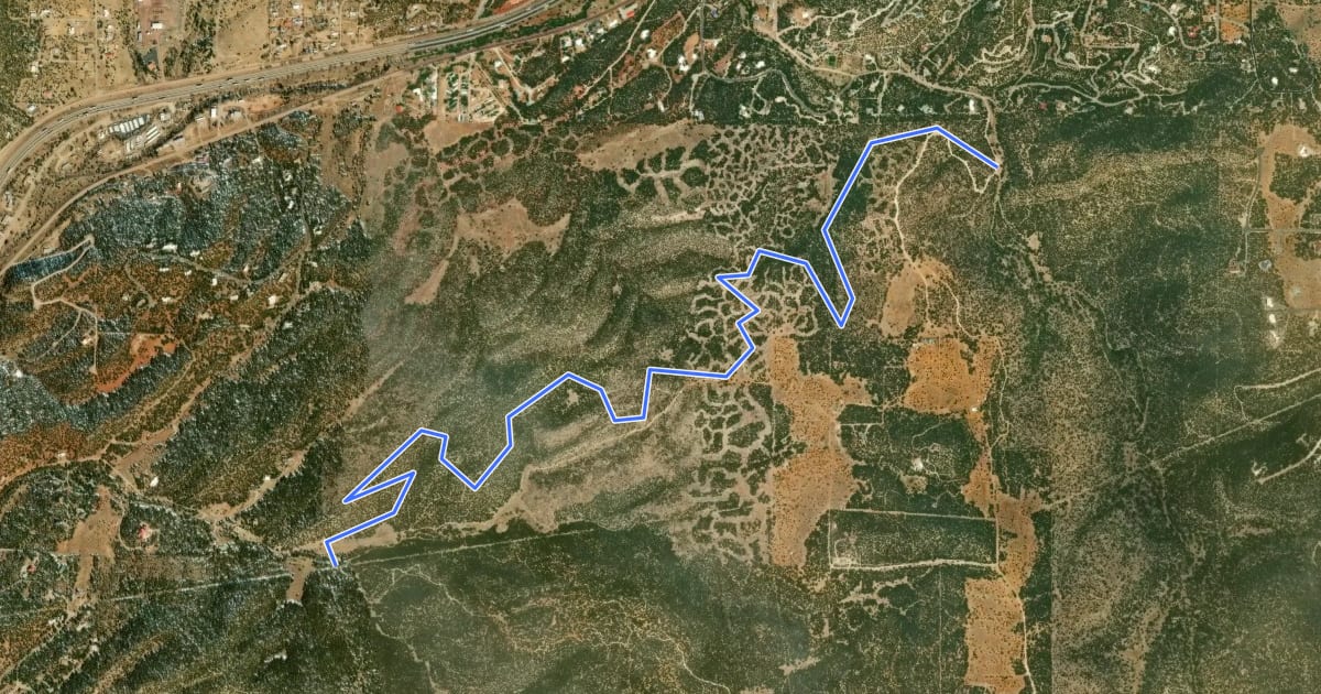 Маршрут Road Noise Trail на спутниковом снимке