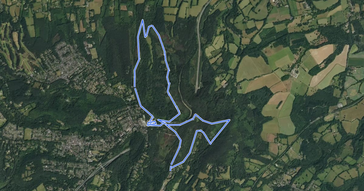 Маршрут Roam 639 Walk at Hindhead Commons and the Devil's Punch Bowl, Hindhead на спутниковом снимке