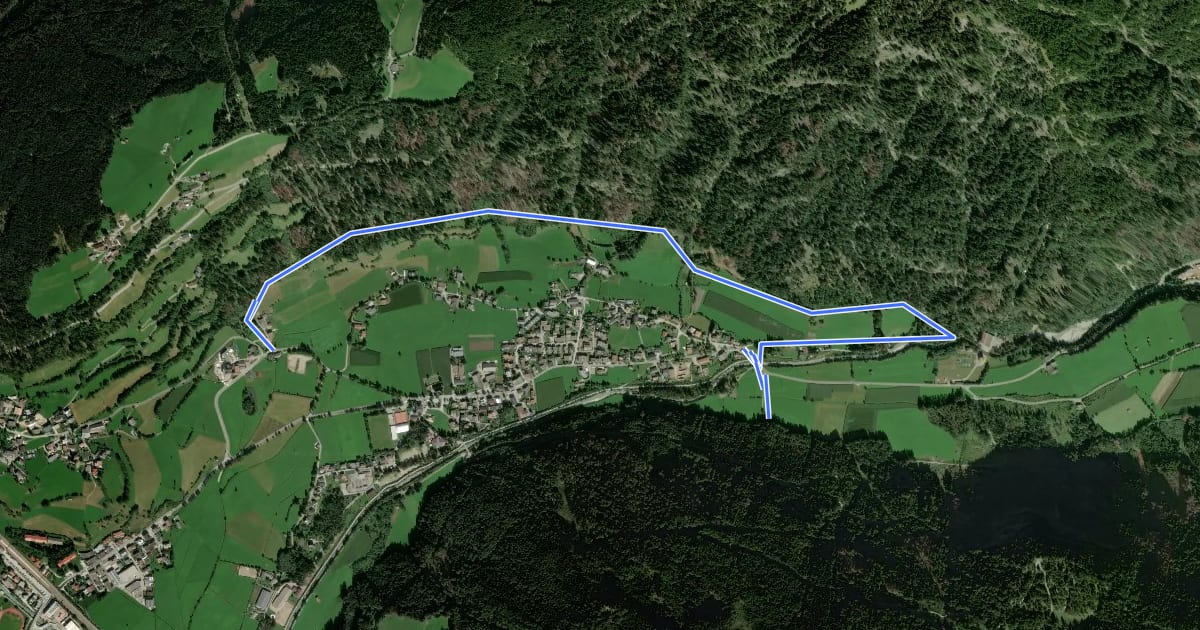 Маршрут Roanderweg на спутниковом снимке