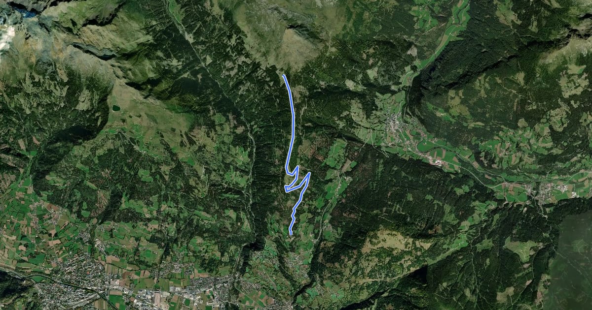 Маршрут Roaner Alm на спутниковом снимке