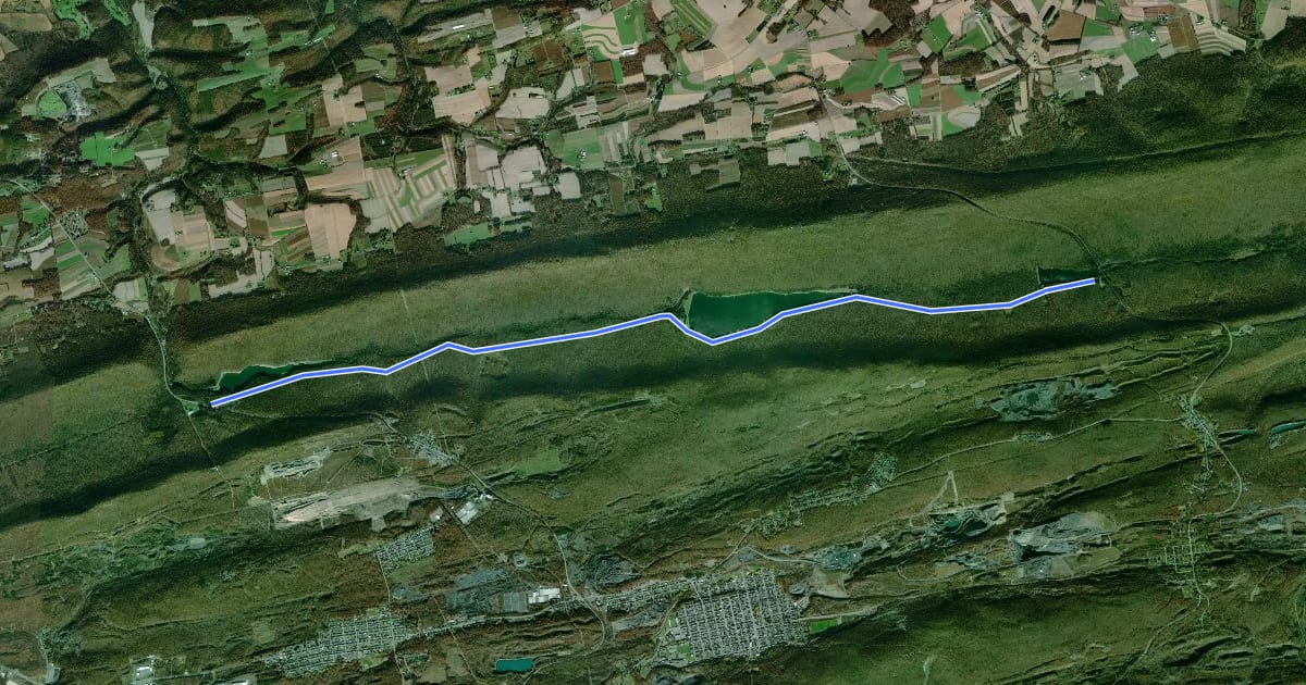 Маршрут Roaring Creek Trail на спутниковом снимке
