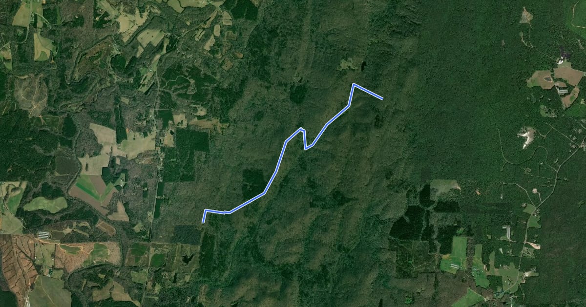 Маршрут Robbins Branch Trail на спутниковом снимке