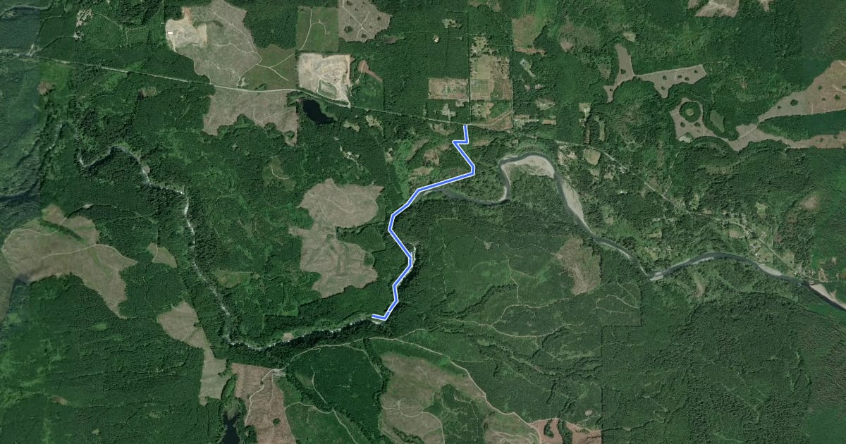 Маршрут Robe Canyon Historic Trail на спутниковом снимке
