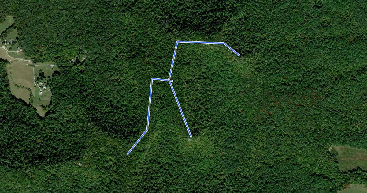 Маршрут Robe Mountain Trail на спутниковом снимке