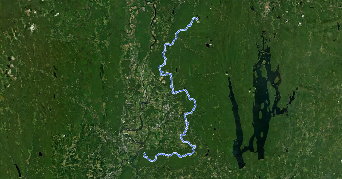 Маршрут Robert Frost Trail на спутниковом снимке