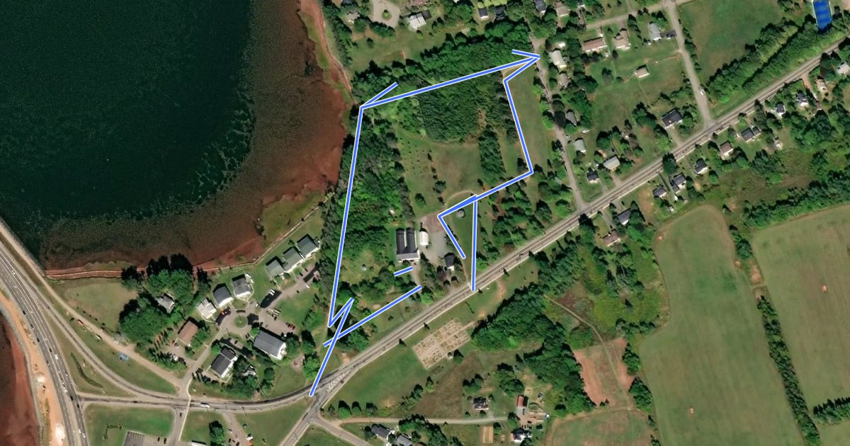 Маршрут Robert L Cotton Memorial Park Trail на спутниковом снимке