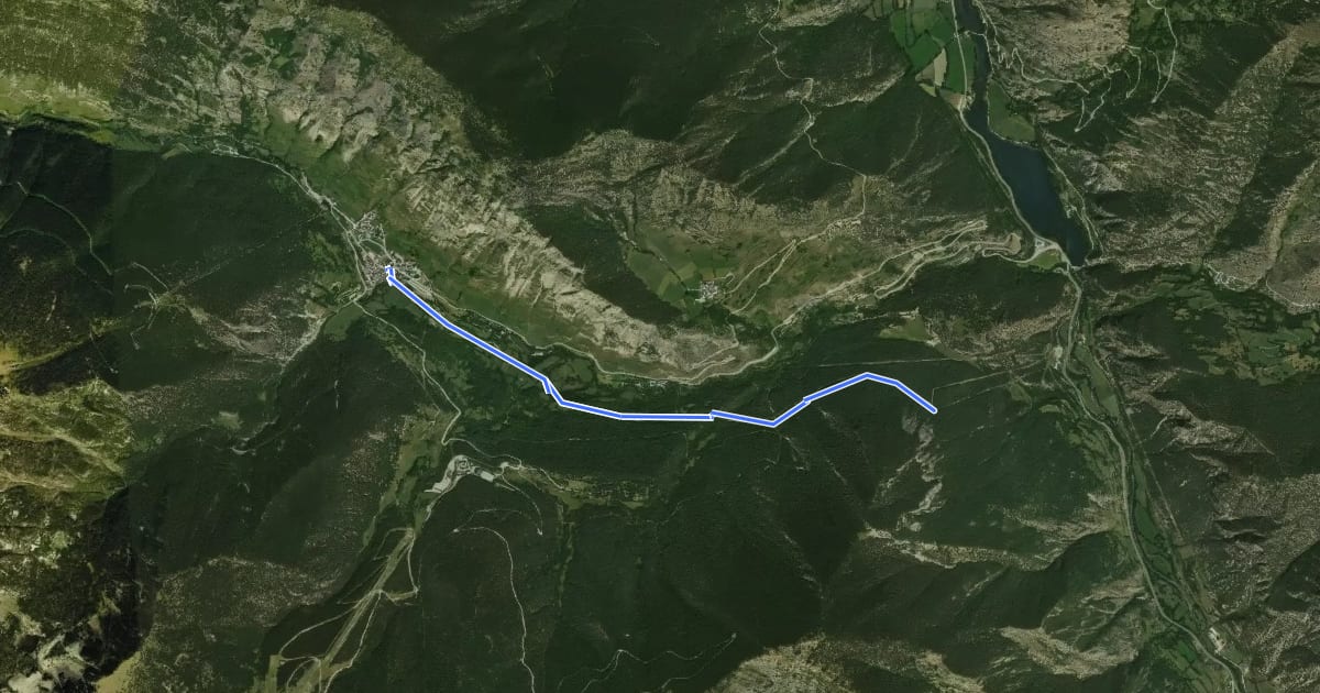 Маршрут Roca Blanca на спутниковом снимке