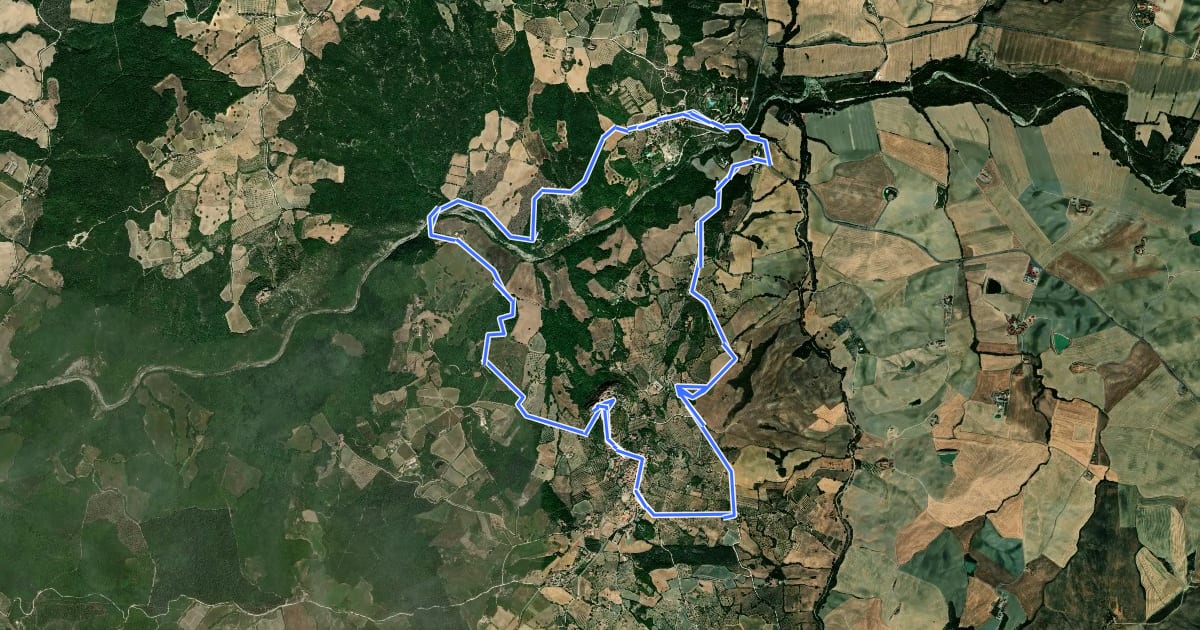 Маршрут Rocca d'Orcia на спутниковом снимке