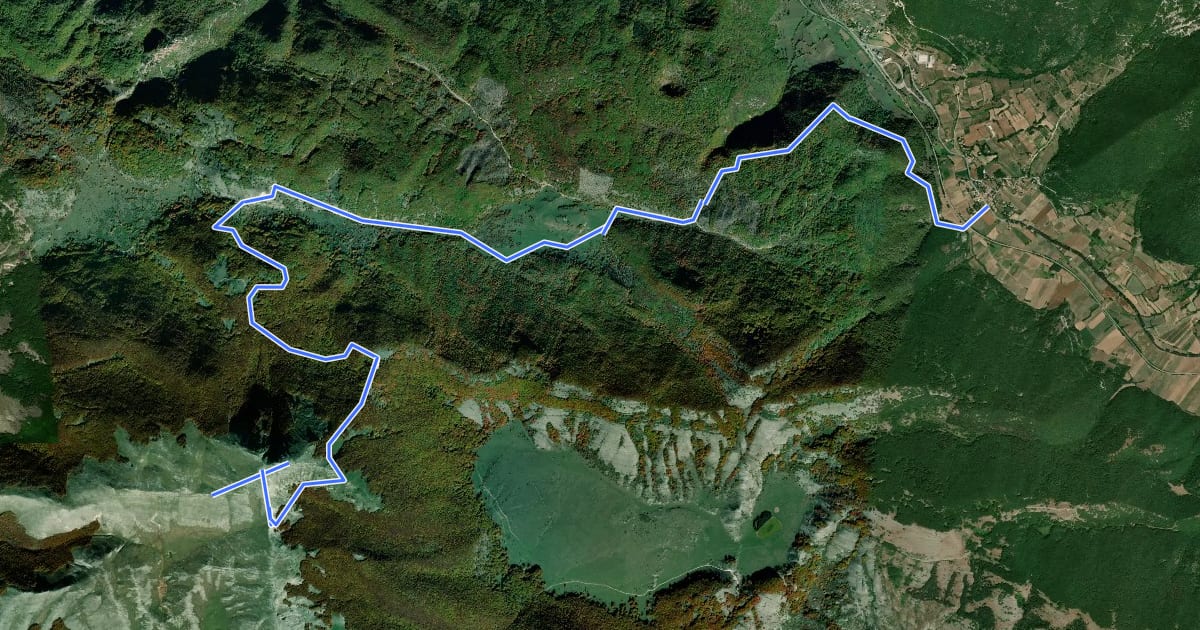 Маршрут Rocca di corno-Monte Nuria на спутниковом снимке