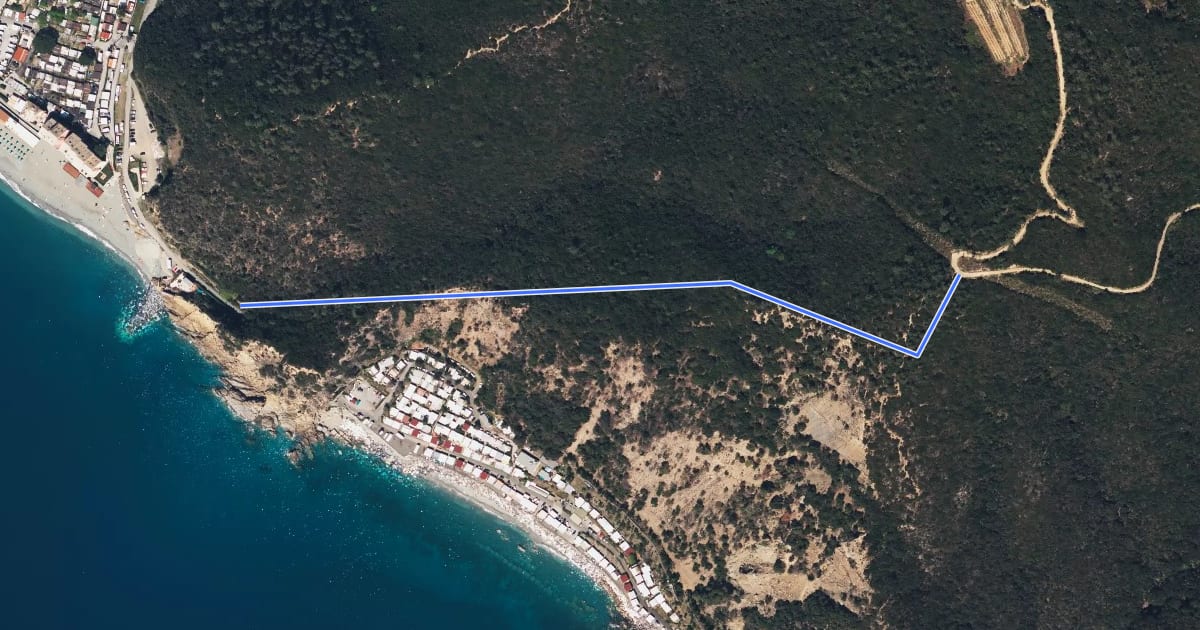 Маршрут Rocca du Ciappon (Bivio SVA) - Spiaggetta на спутниковом снимке