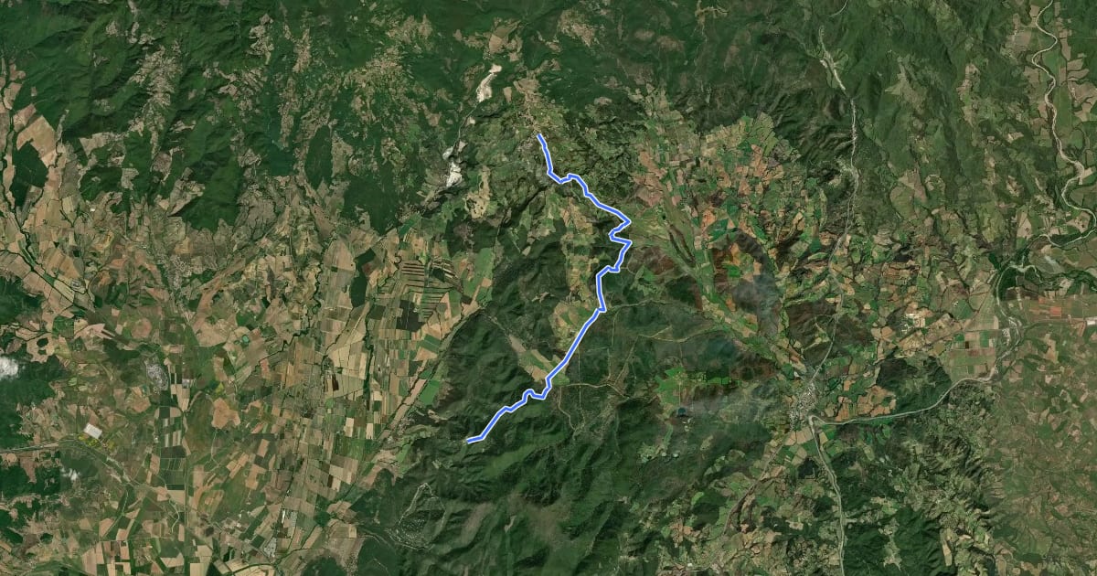 Маршрут Roccastrada Trekking на спутниковом снимке
