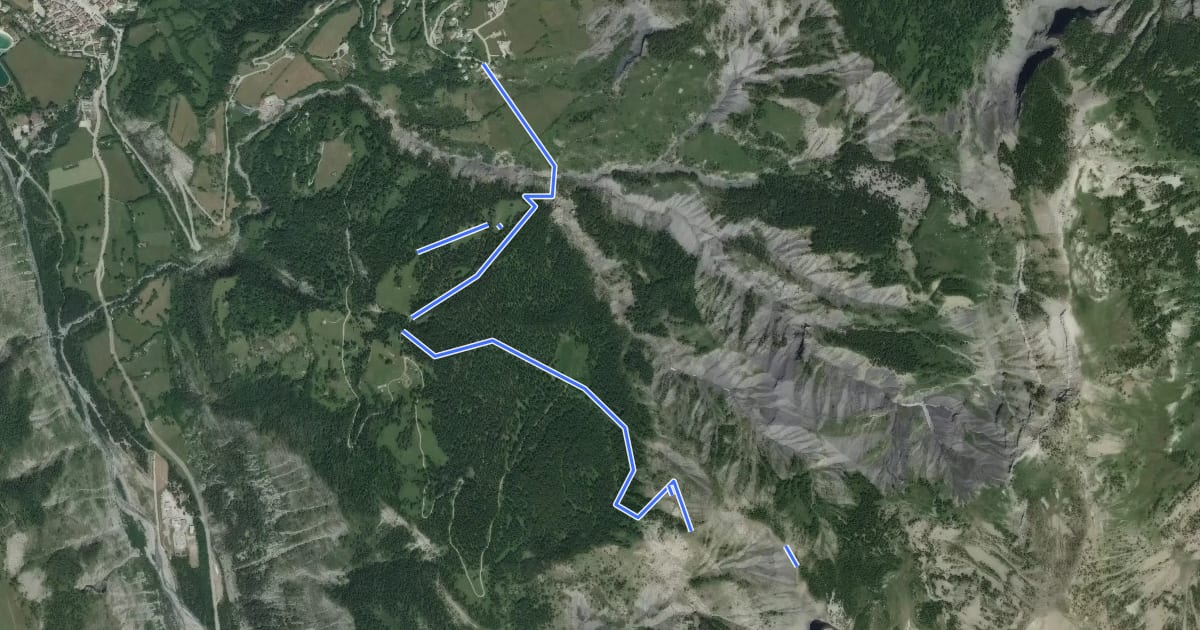 Маршрут Rochecline (2 415 m) на спутниковом снимке