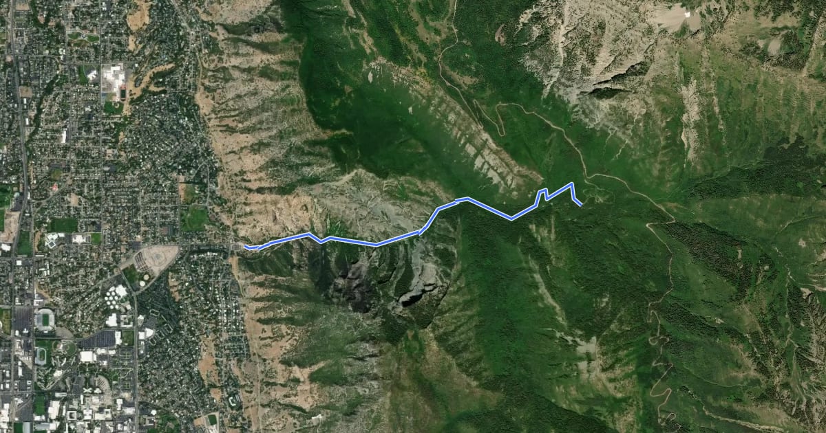 Маршрут Rock Canyon на спутниковом снимке