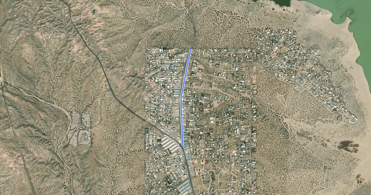 Маршрут Rock Canyon Road Sidepath на спутниковом снимке