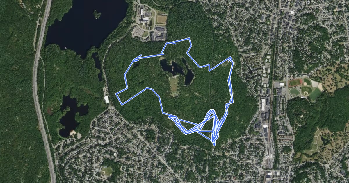 Маршрут Rock Circuit Trail на спутниковом снимке