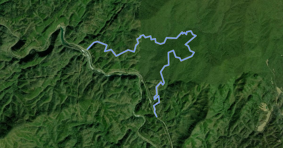 Маршрут Rock Creek на спутниковом снимке