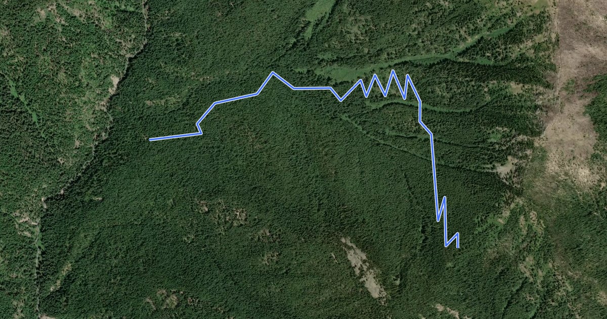 Маршрут Rock Creek Tie Trail на спутниковом снимке