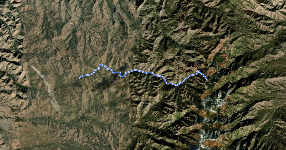 Маршрут Rock Creek Trail #259 на спутниковом снимке