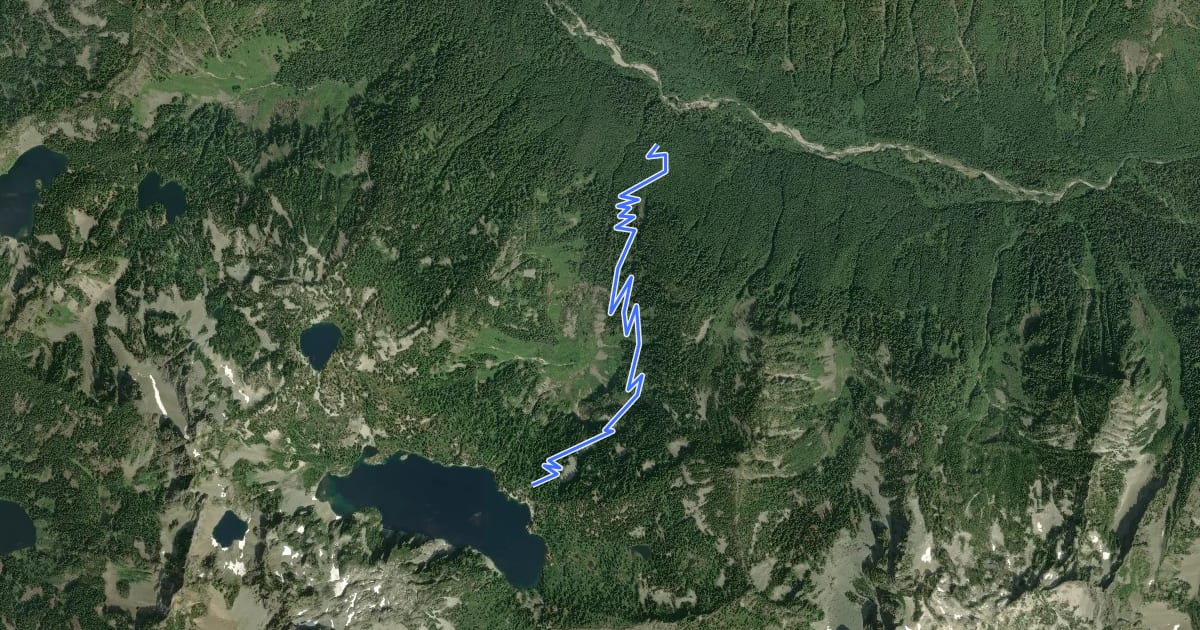 Маршрут Rock Creek Trail на спутниковом снимке
