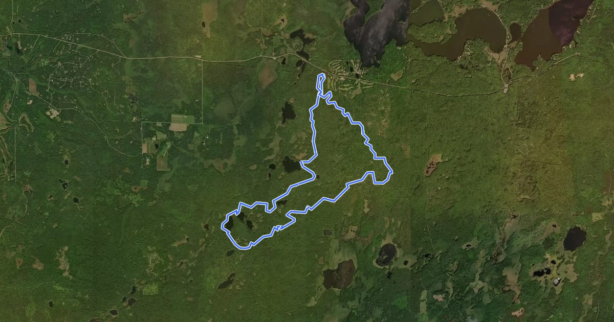 Маршрут Rock Lake Trail на спутниковом снимке