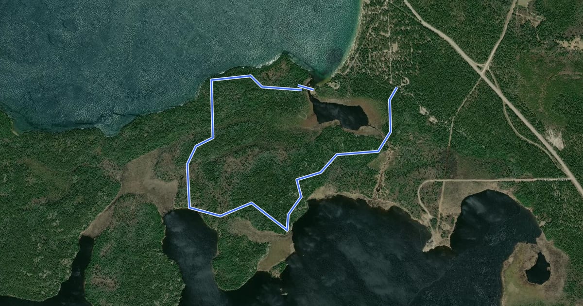 Маршрут Rock Point Trail на спутниковом снимке