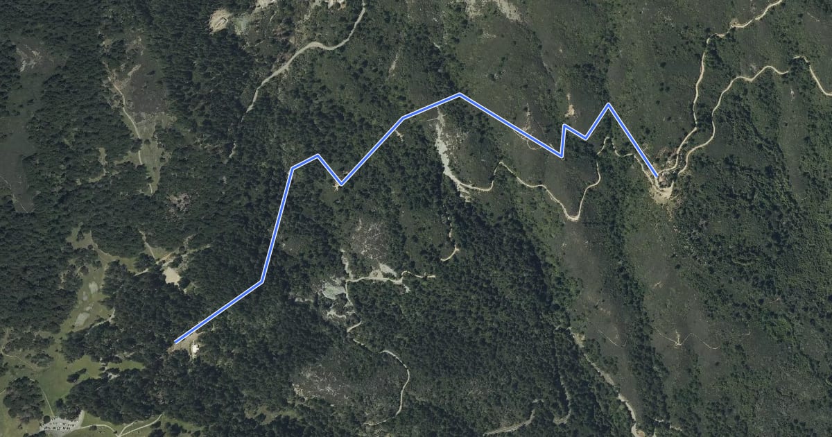 Маршрут Rock Spring Trail на спутниковом снимке