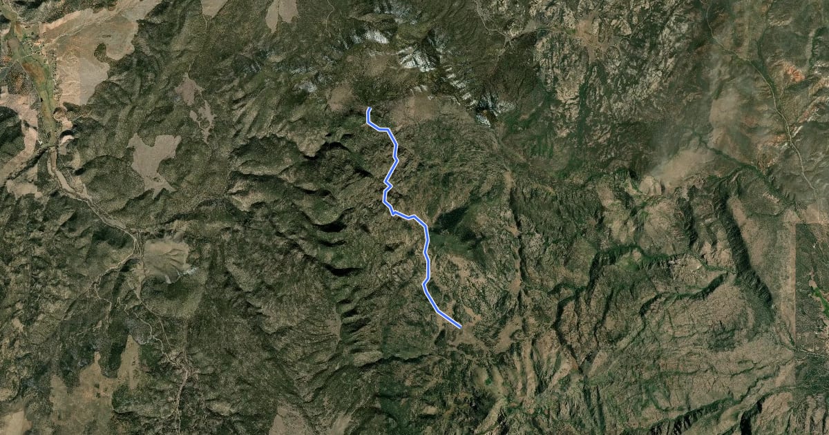 Маршрут Rock Springs Trail на спутниковом снимке