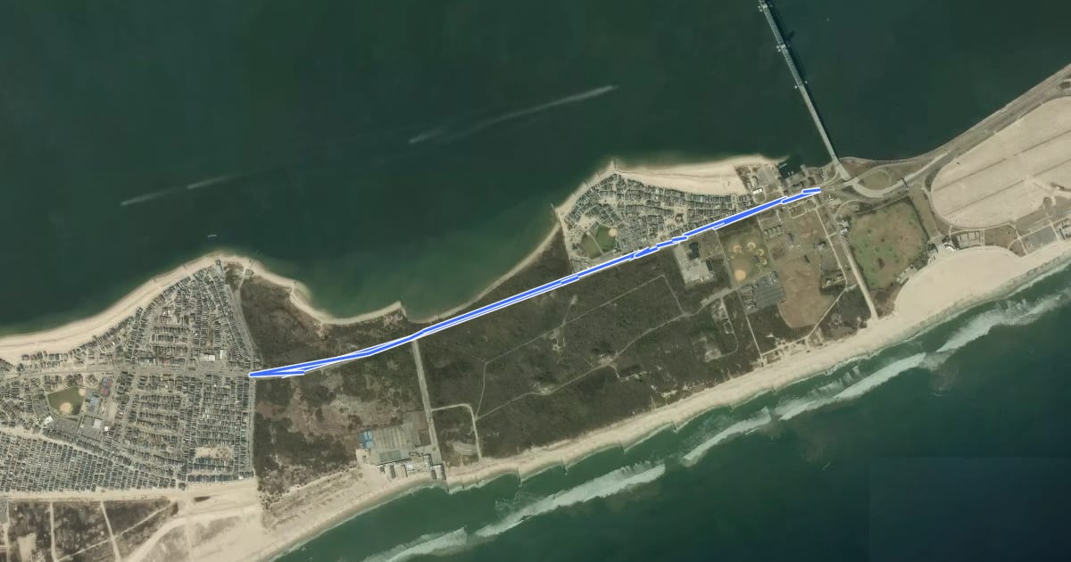 Маршрут Rockaway Point Boulevard на спутниковом снимке