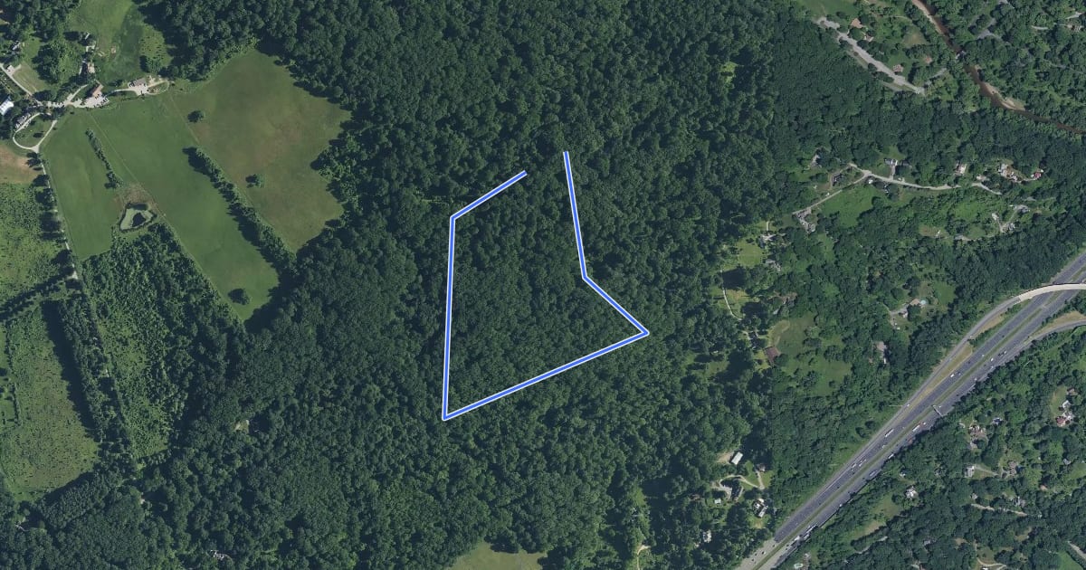 Маршрут Rockburn Branch Trail на спутниковом снимке