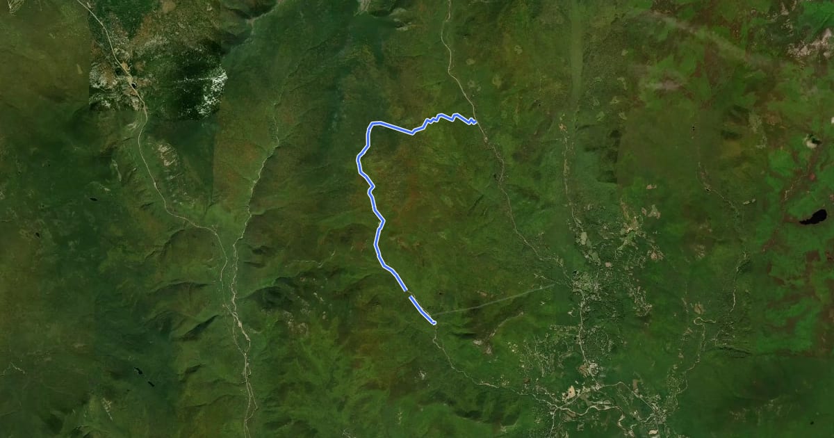 Маршрут Rocky Branch Trail на спутниковом снимке