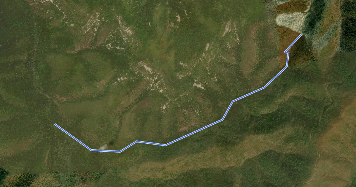 Маршрут Rocky Mountain Trail на спутниковом снимке