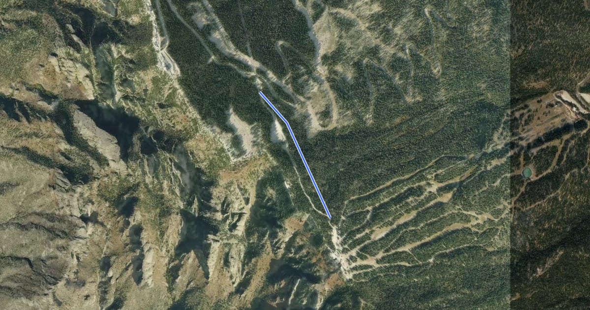 Маршрут Rocky Point Trail на спутниковом снимке