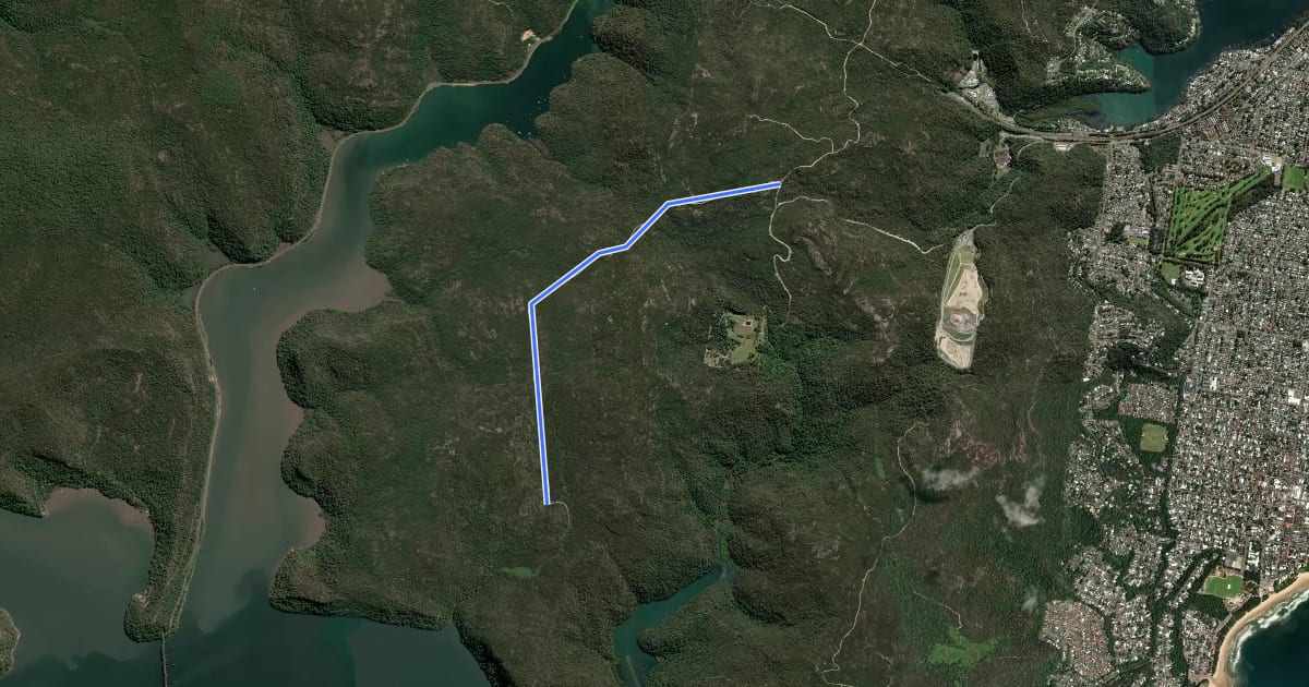 Маршрут Rocky Ponds Trail на спутниковом снимке