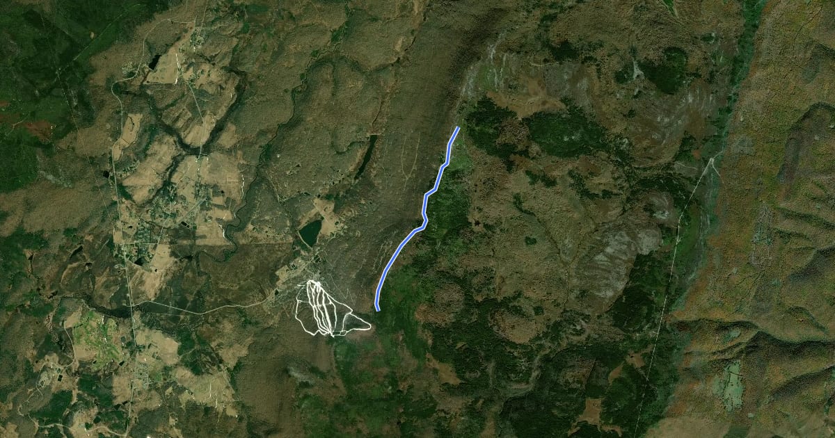 Маршрут Rocky Ridge Trail на спутниковом снимке