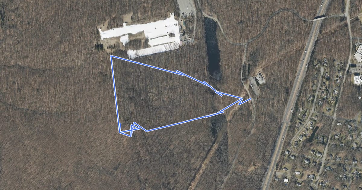 Маршрут Rocky Ridge Trail на спутниковом снимке