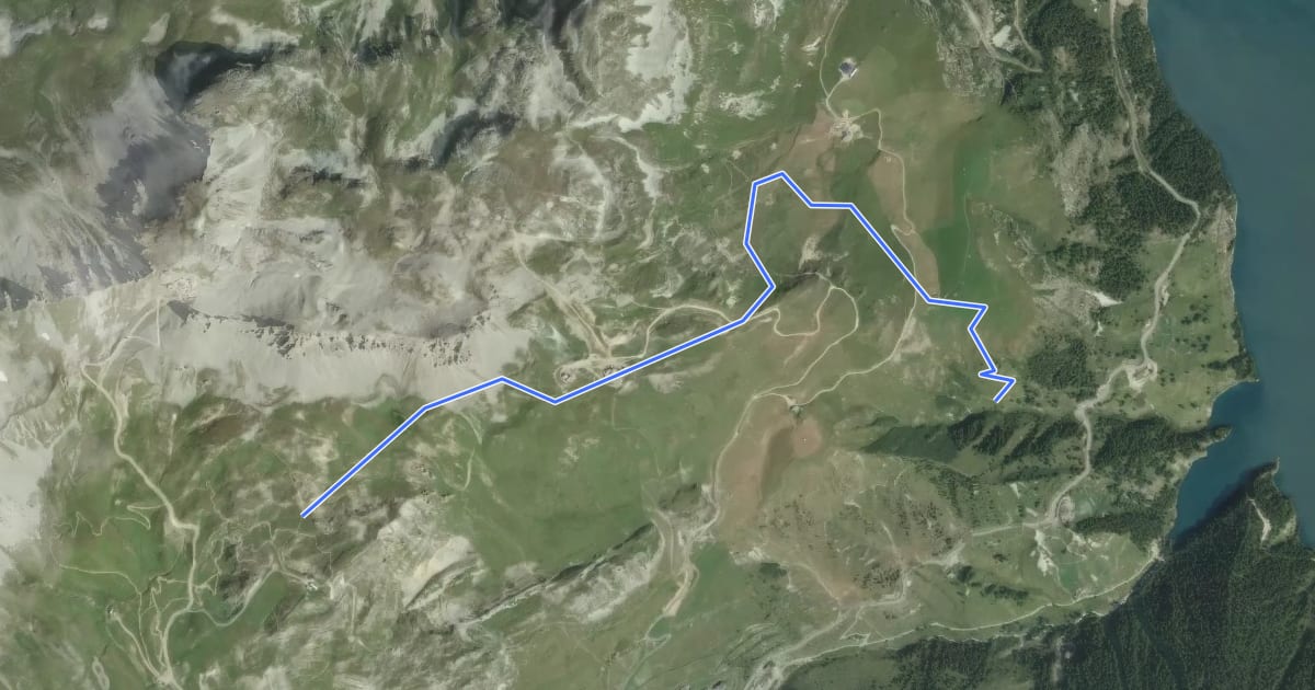 Маршрут Rocky Trail на спутниковом снимке
