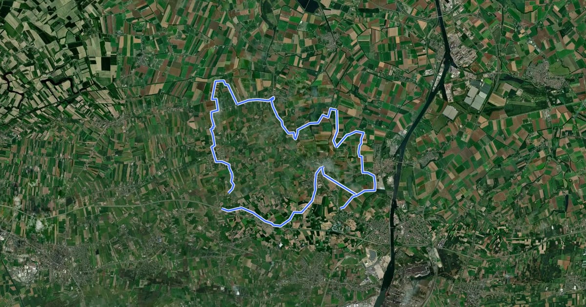 Маршрут Rode Geulroute на спутниковом снимке